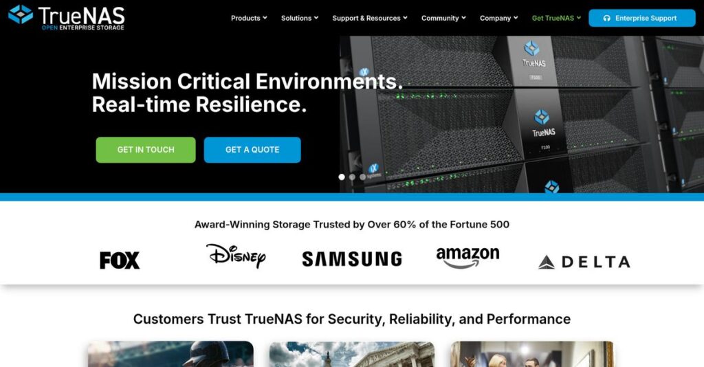 TrueNAS Homepage