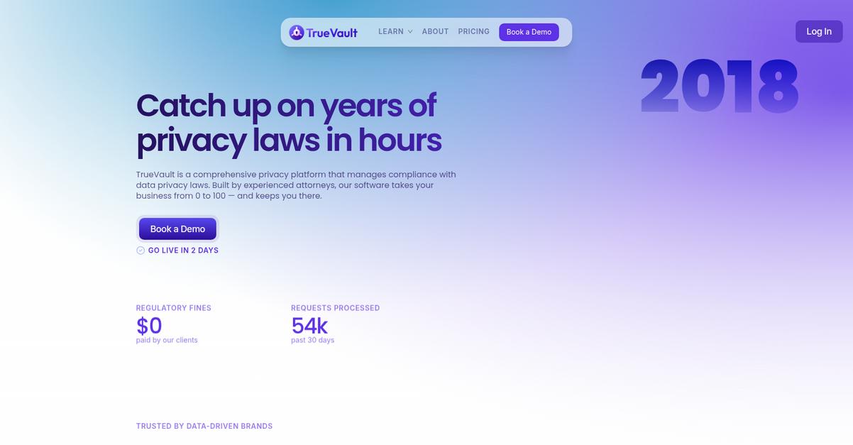 True Vault Homepage
