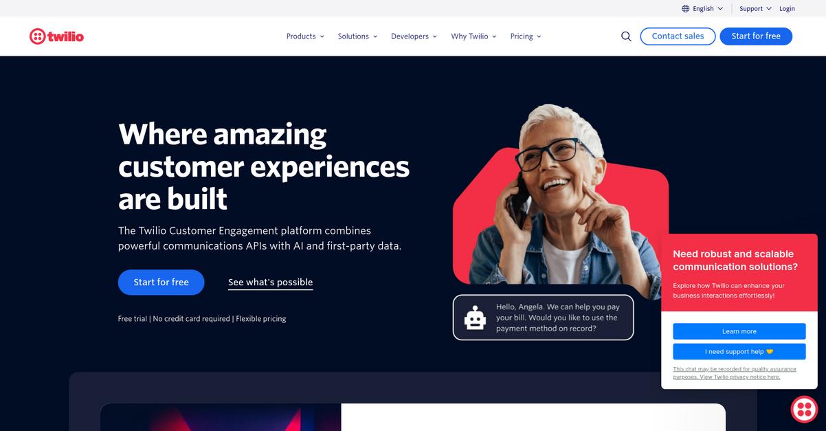 Twilio Homepage