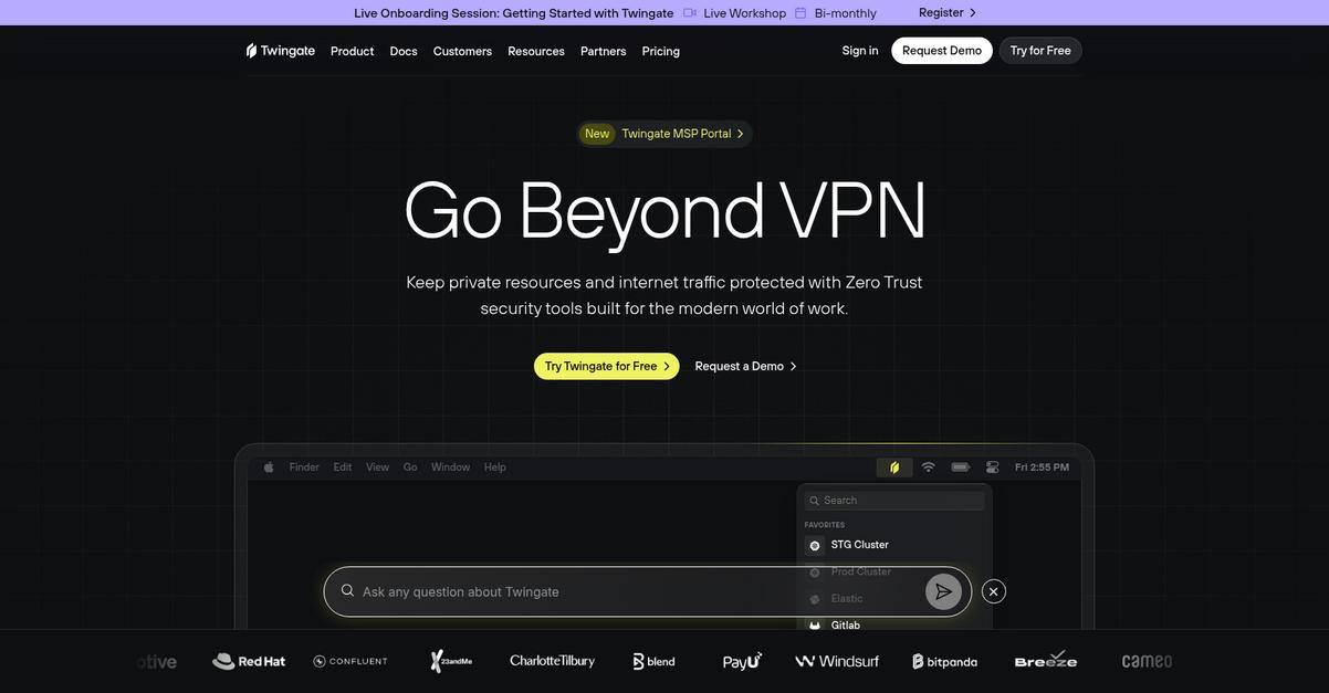 Twingate Homepage