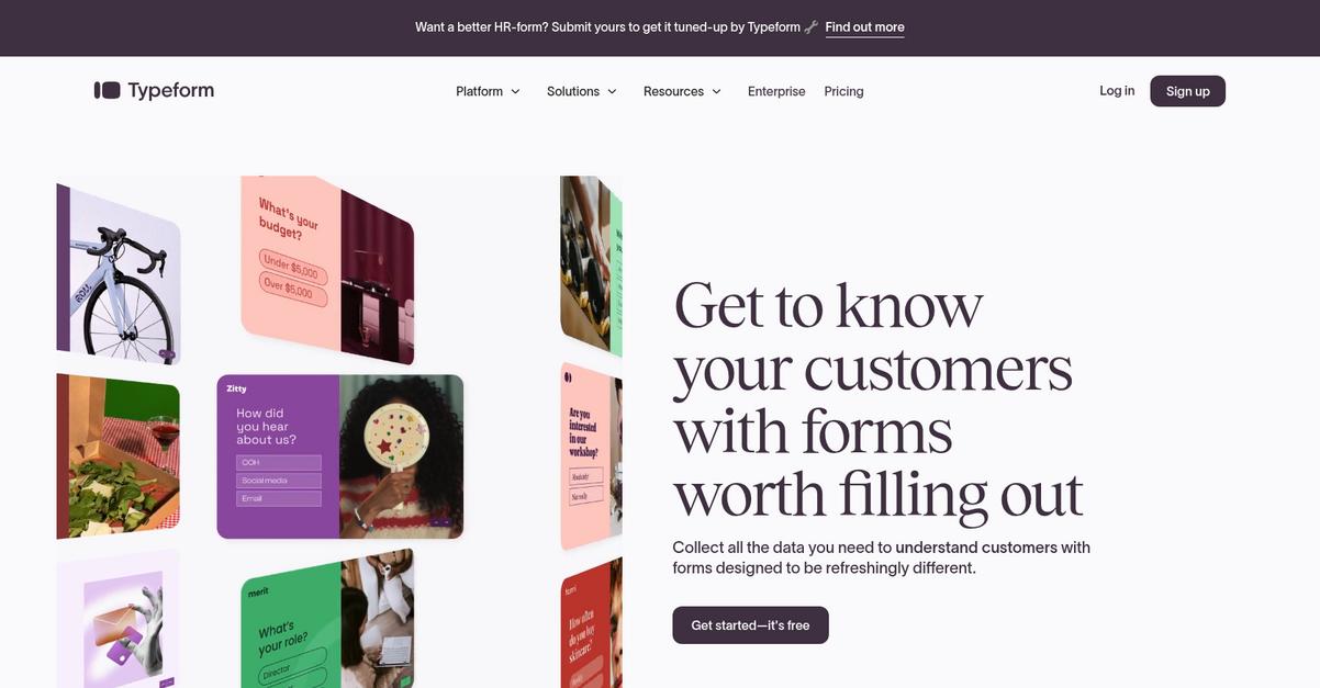 Typeform Homepage