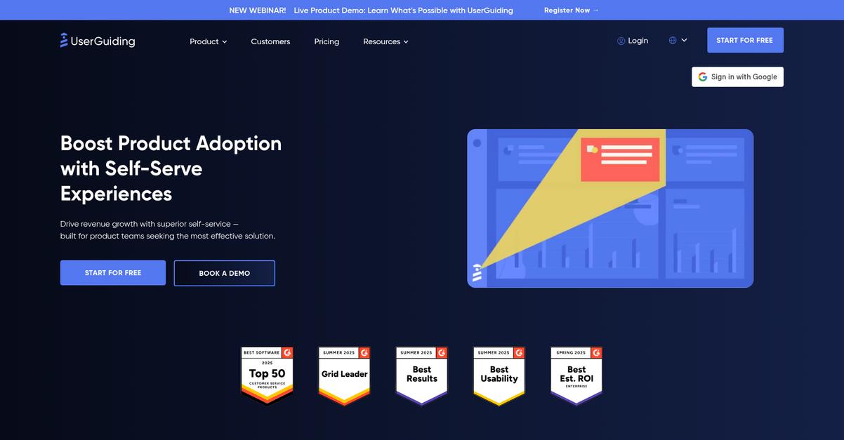 User Guiding Homepage