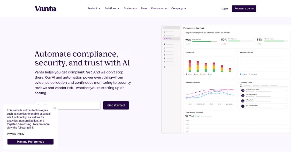 Vanta Homepage