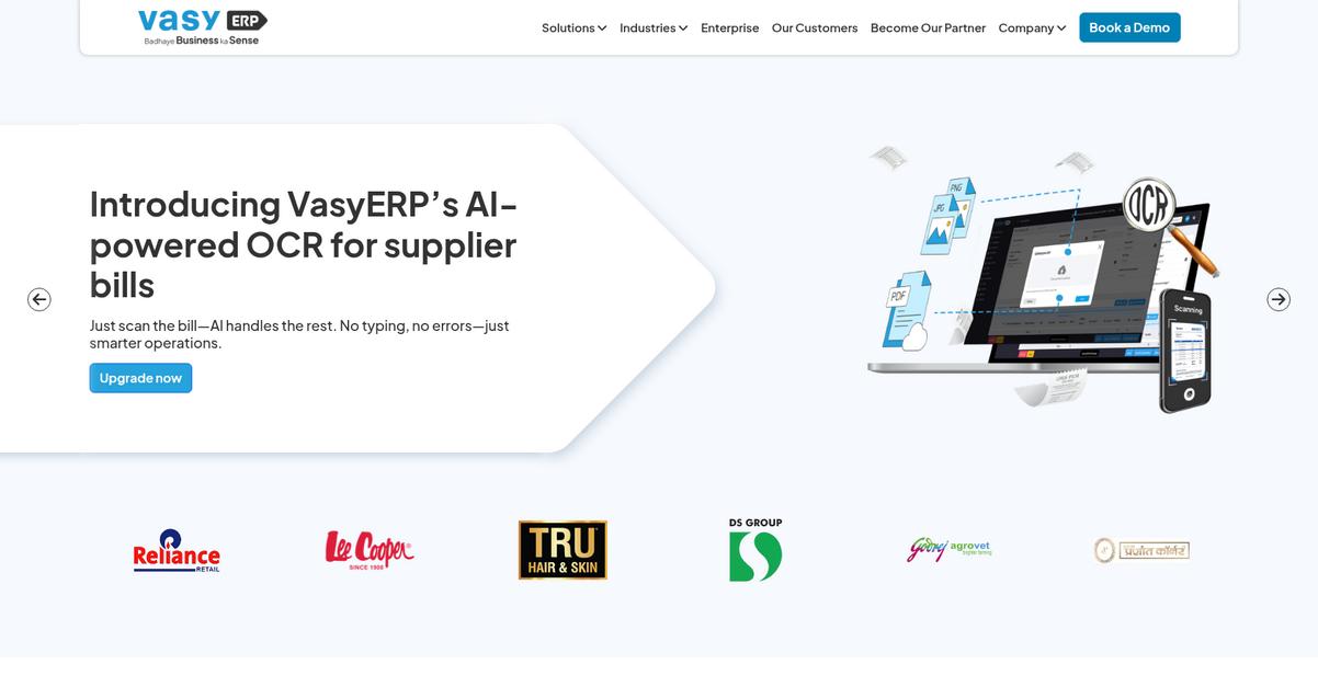 Vasy Erp Homepage