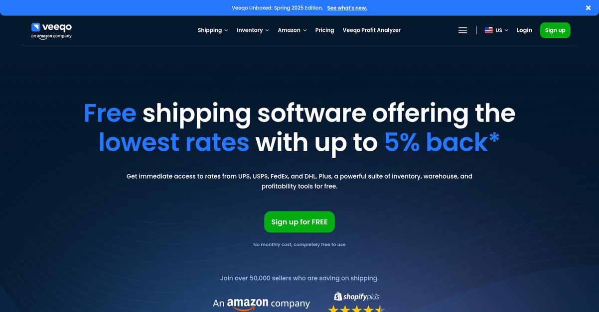 Veeqo Homepage