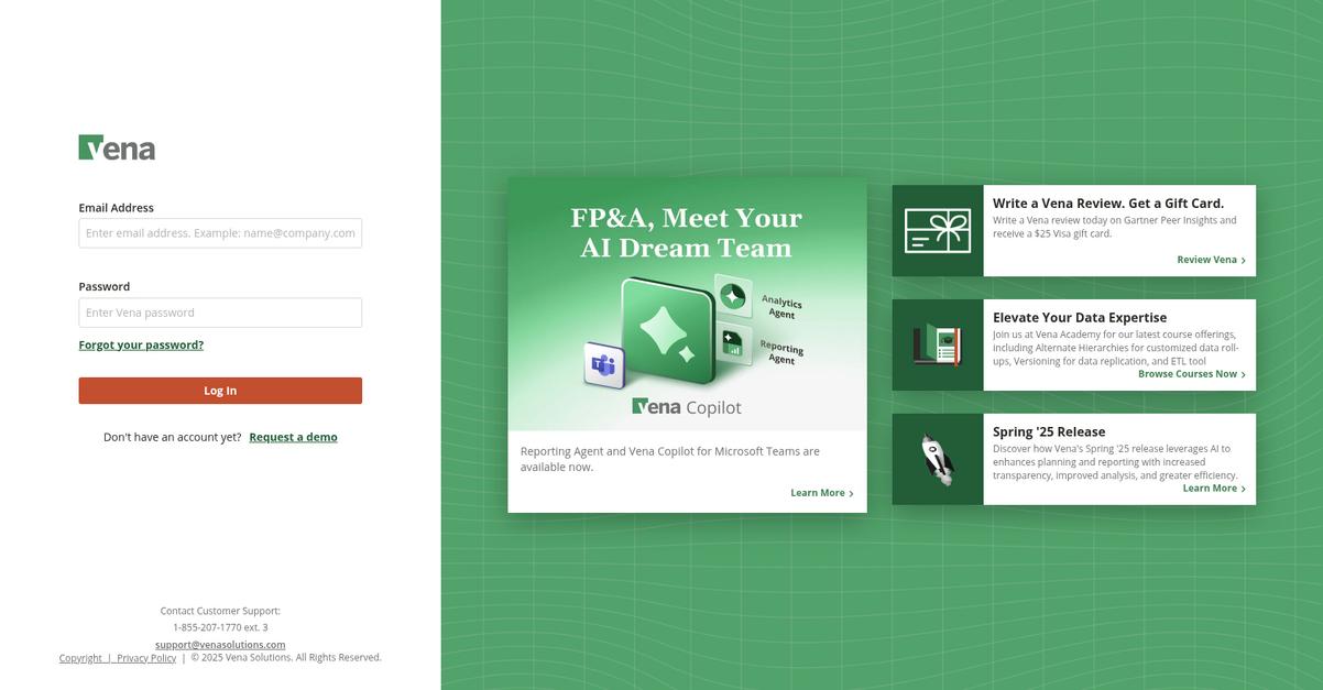 Vena Solutions Homepage