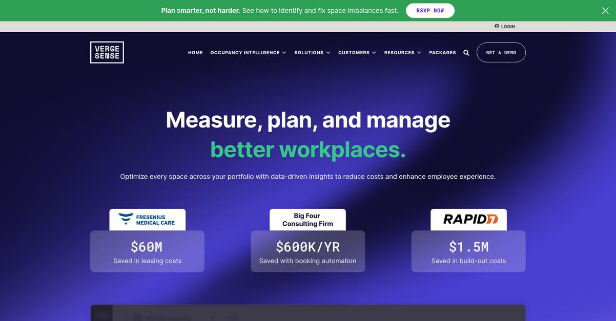 Verge Sense Homepage
