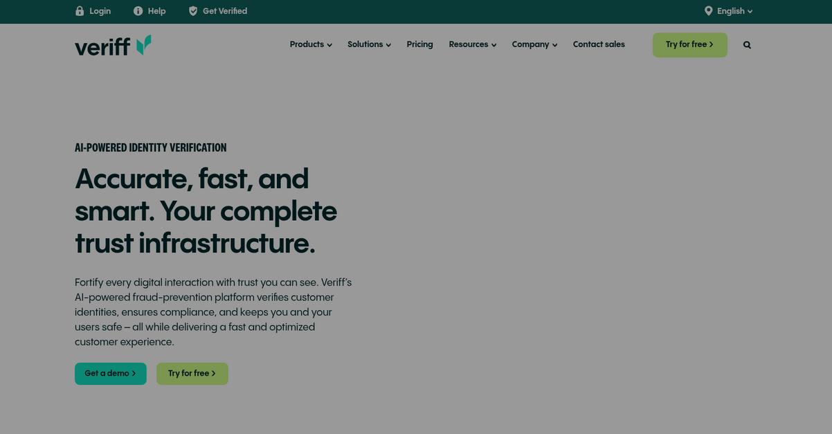 Veriff Homepage