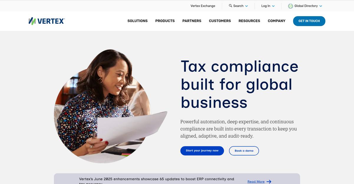 Vertex Inc. Homepage