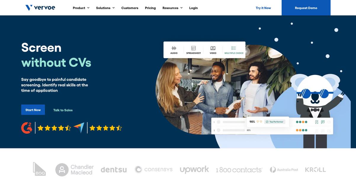 Vervoe Homepage