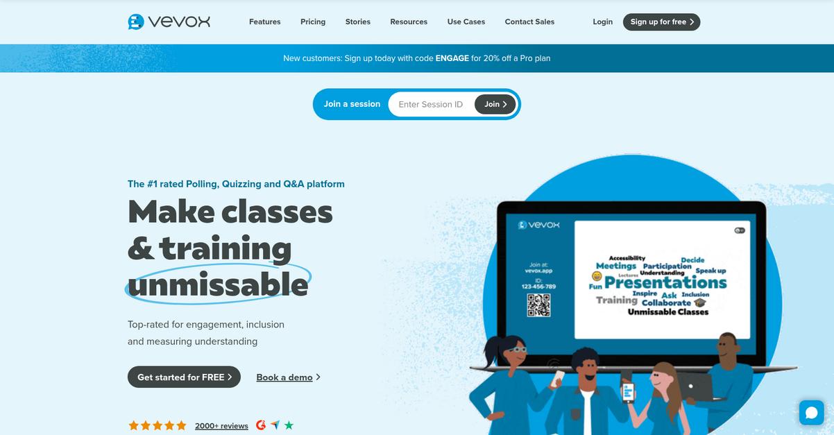 Vevox Homepage