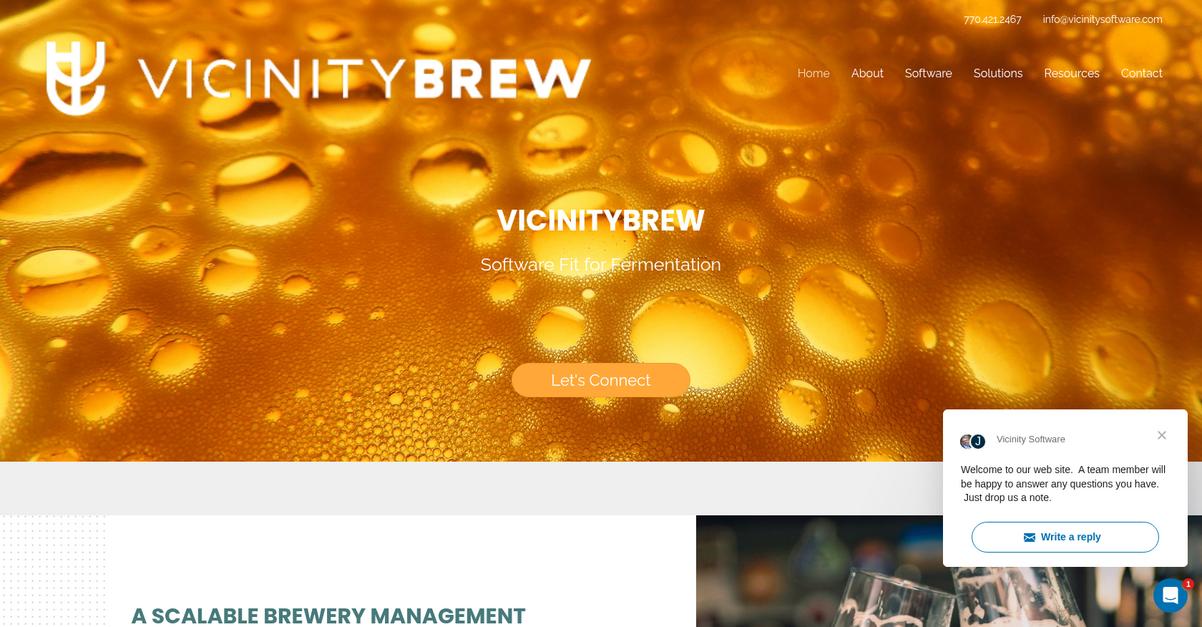 Vicinity Brew Homepage