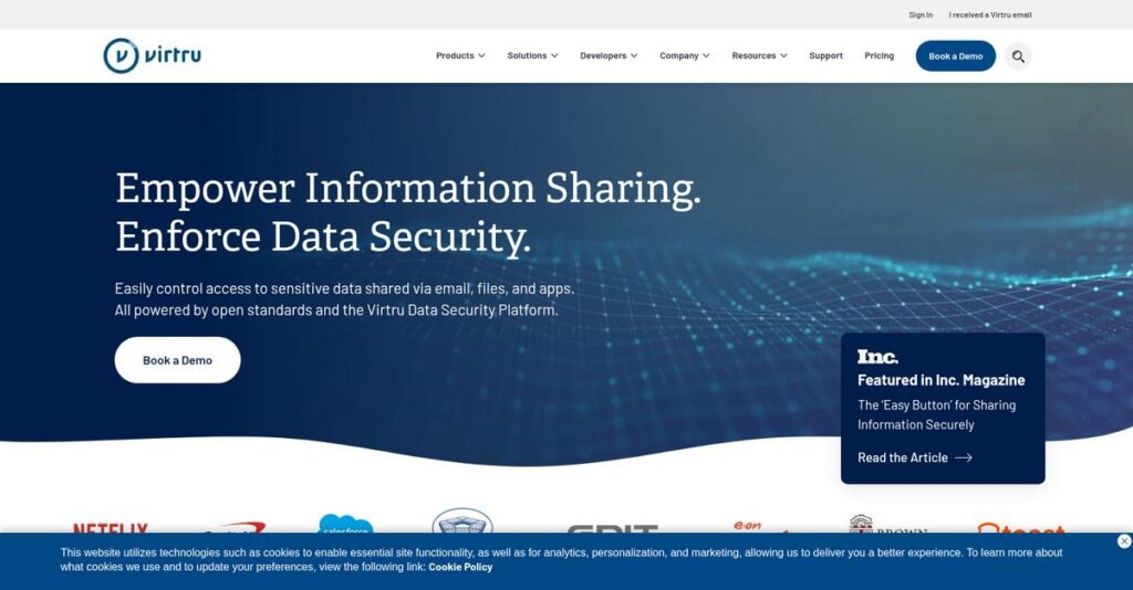 Virtru Homepage