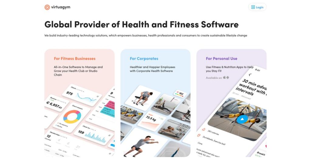 Virtuagym Homepage