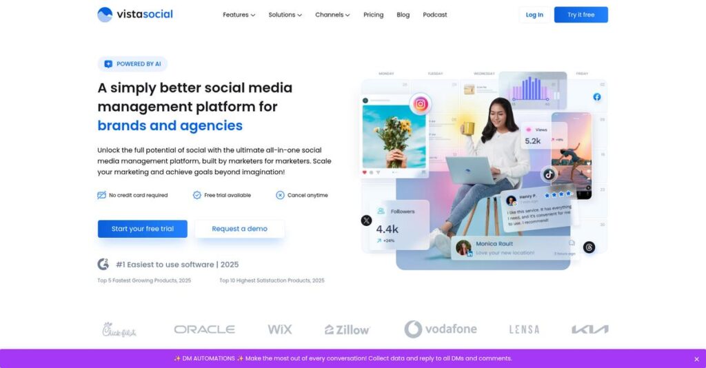 Vista Social Homepage