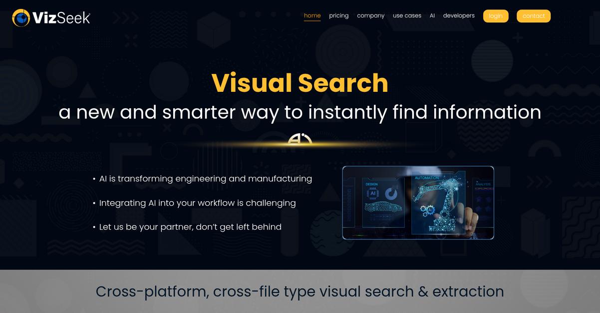 Viz Seek Homepage