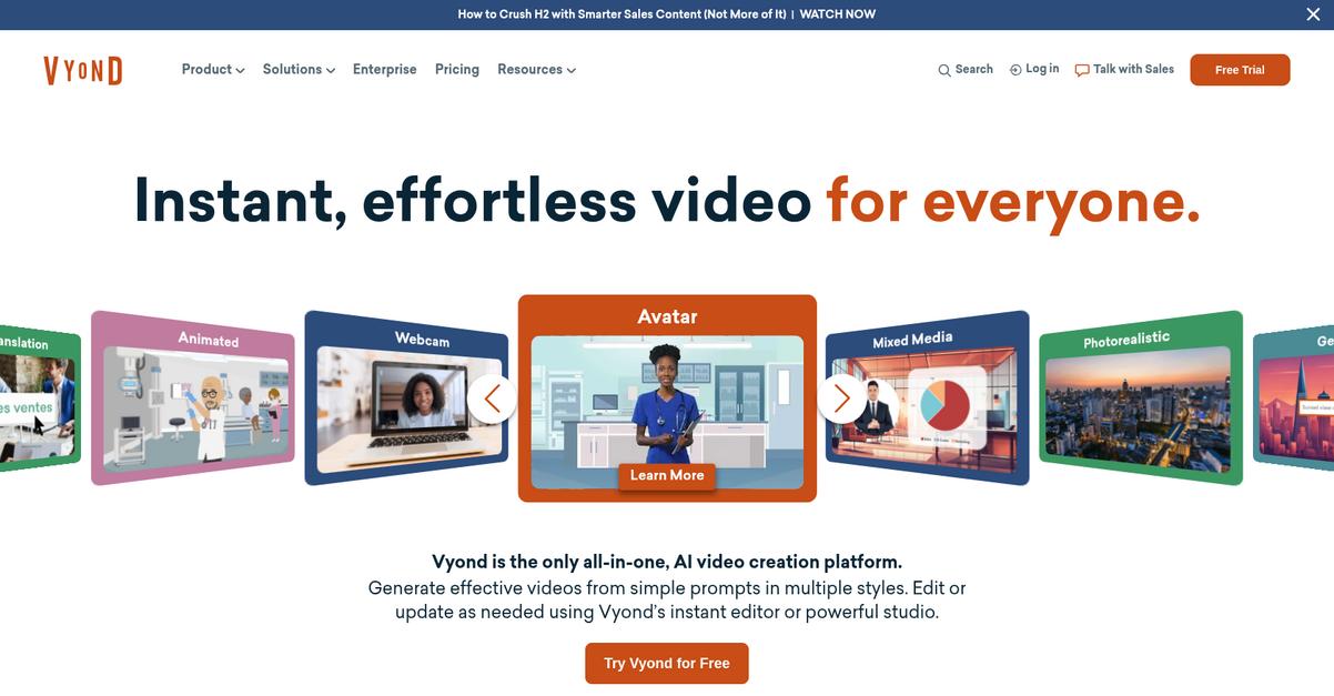 Vyond Homepage