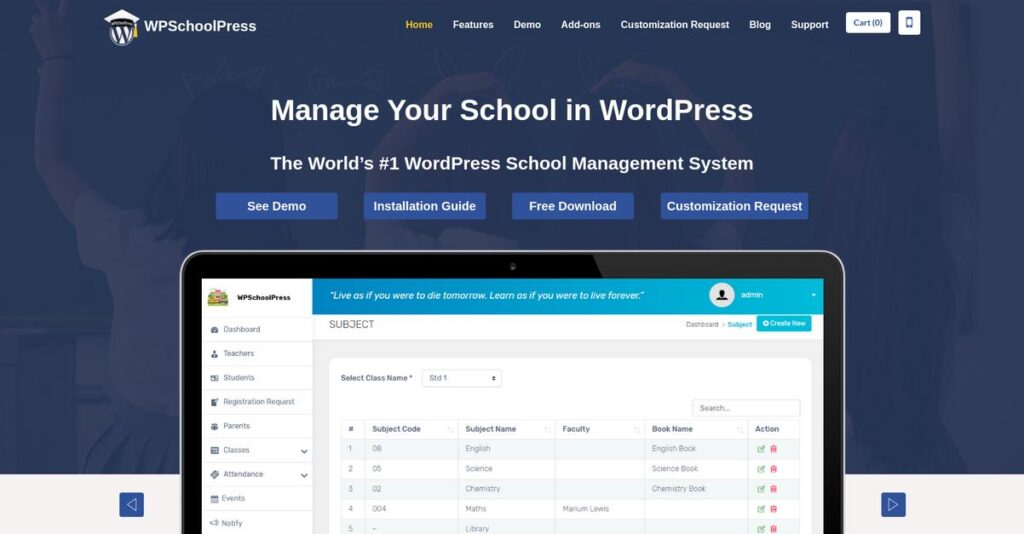 WPSchoolPress Homepage
