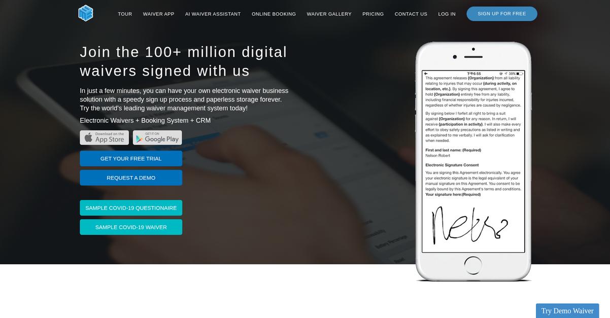 Waiver Electronic Homepage