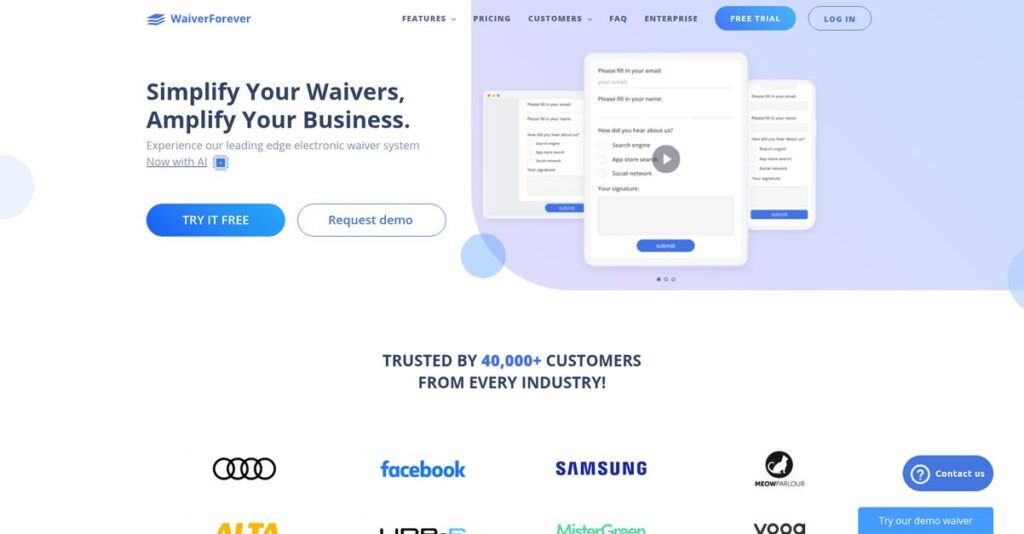 WaiverForever Homepage