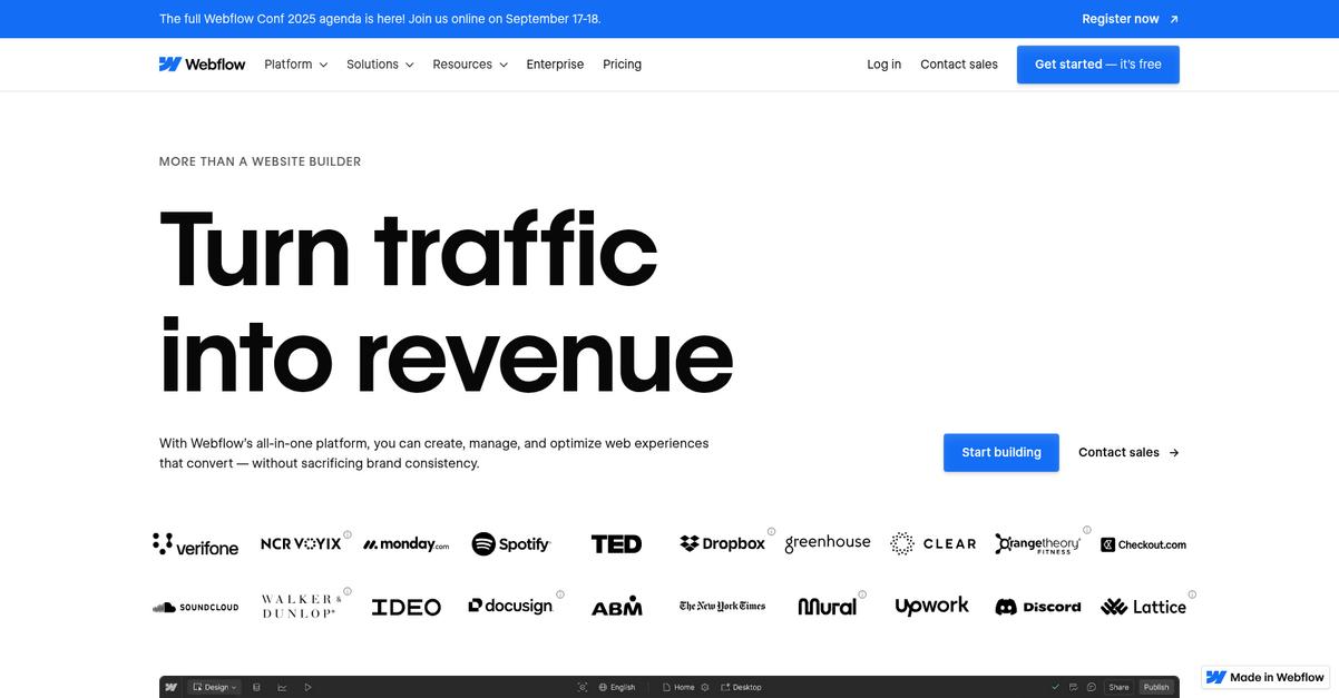 Webflow Homepage