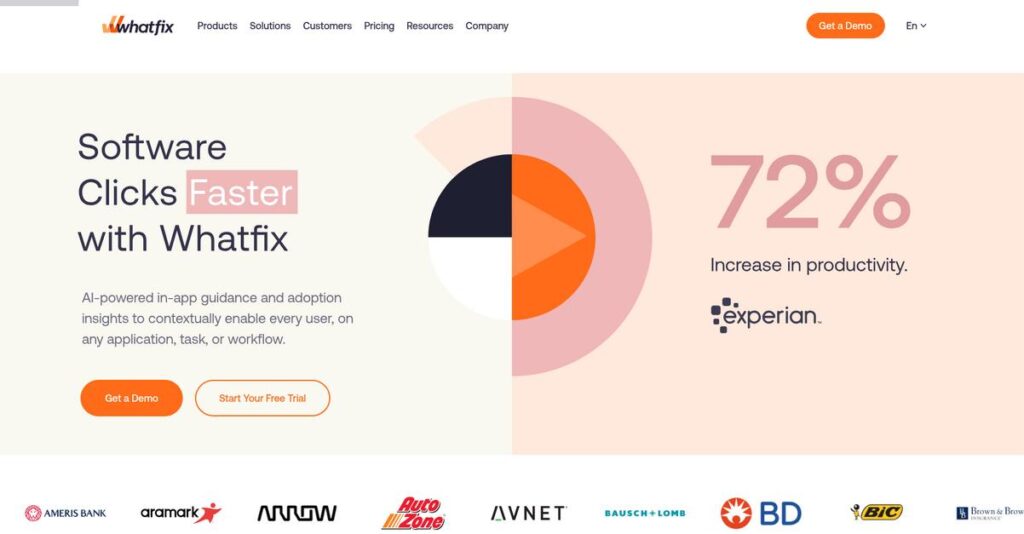 Whatfix Homepage