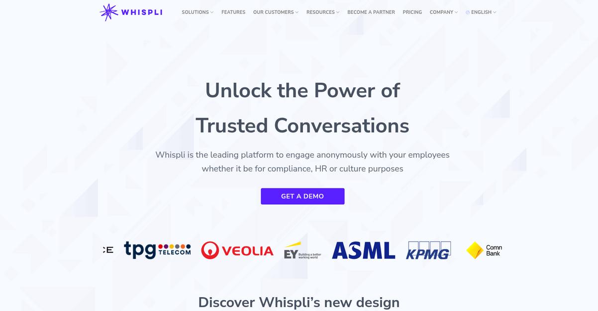 Whispli Homepage