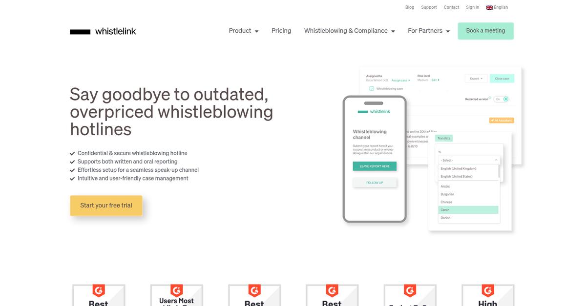 Whistlelink Homepage