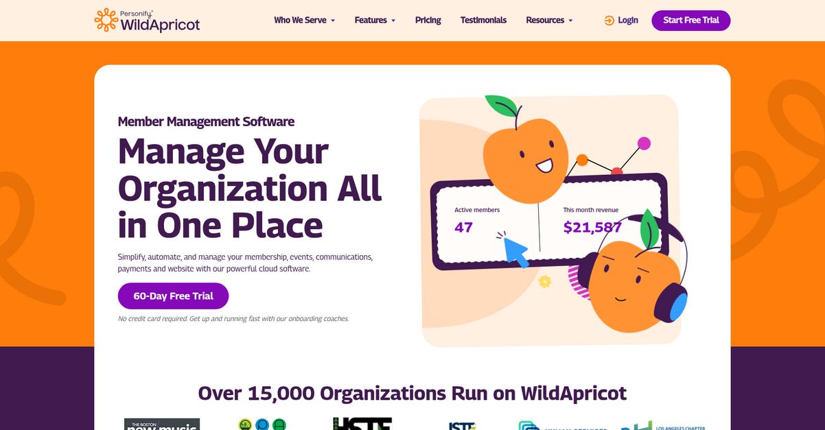 Wild Apricot Homepage
