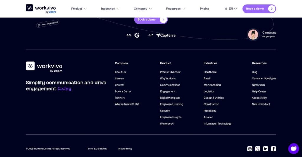 Workvivo Homepage
