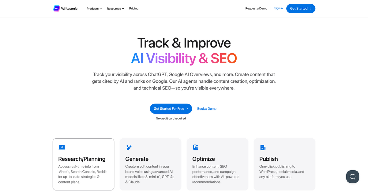 Writesonic Homepage