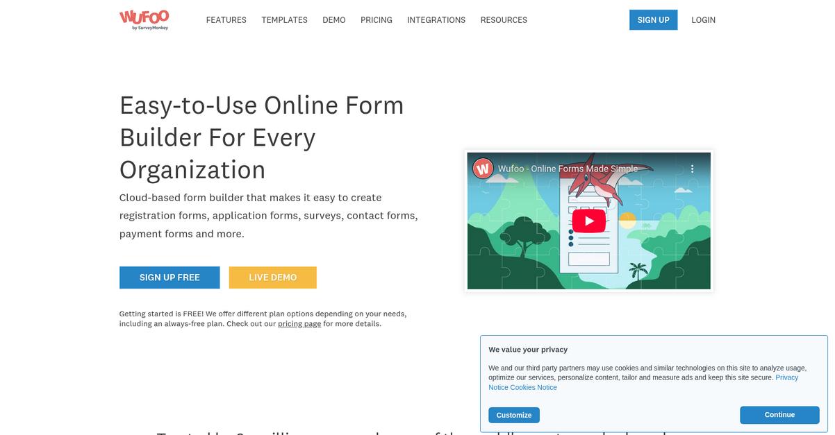 Wufoo Homepage