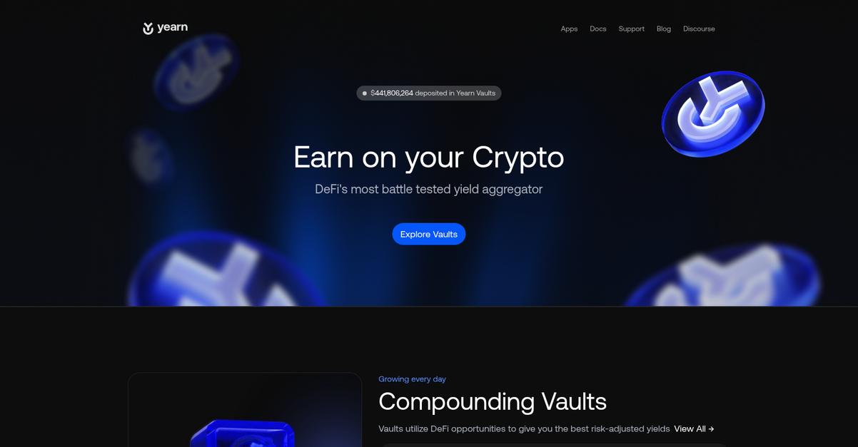 Yearn Homepage