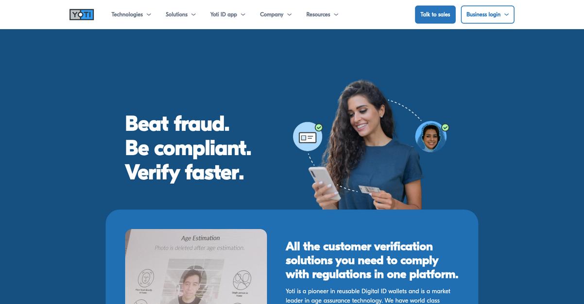 Yoti Homepage