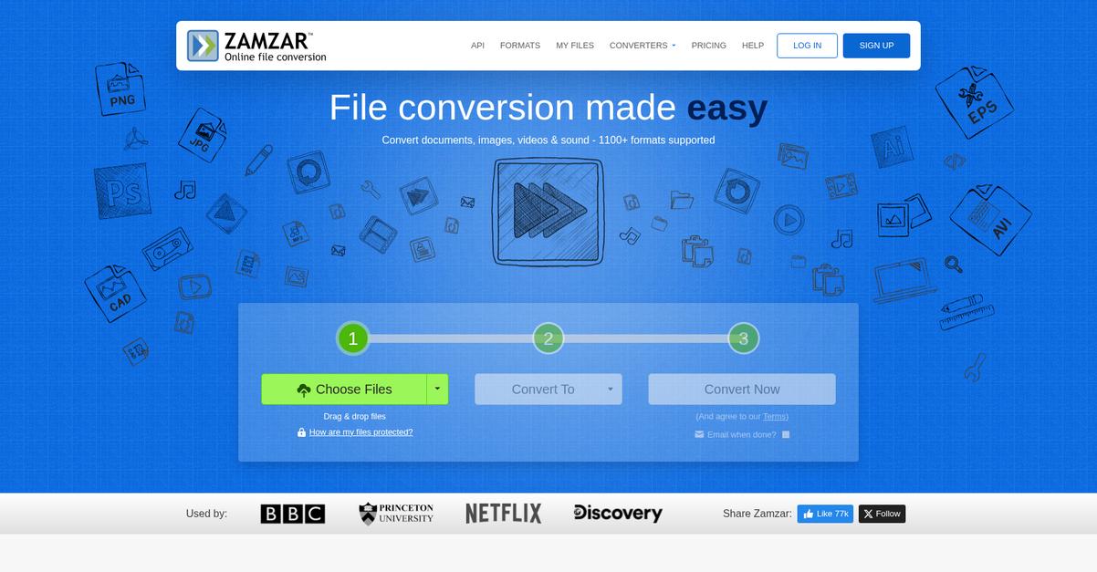 Zamzar Homepage