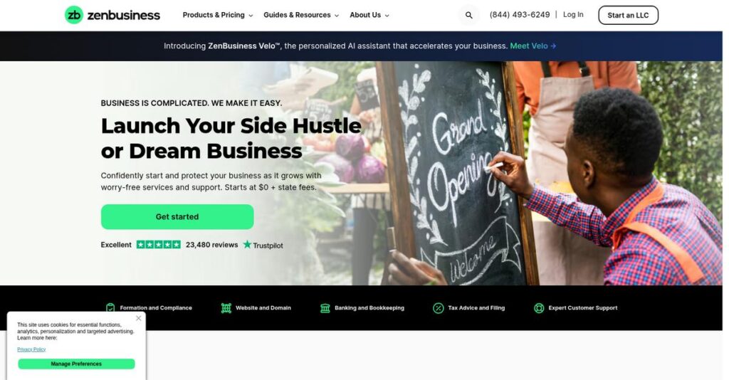 ZenBusiness Homepage