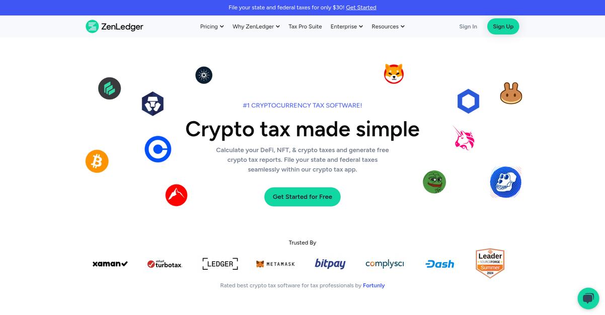 Zen Ledger Homepage