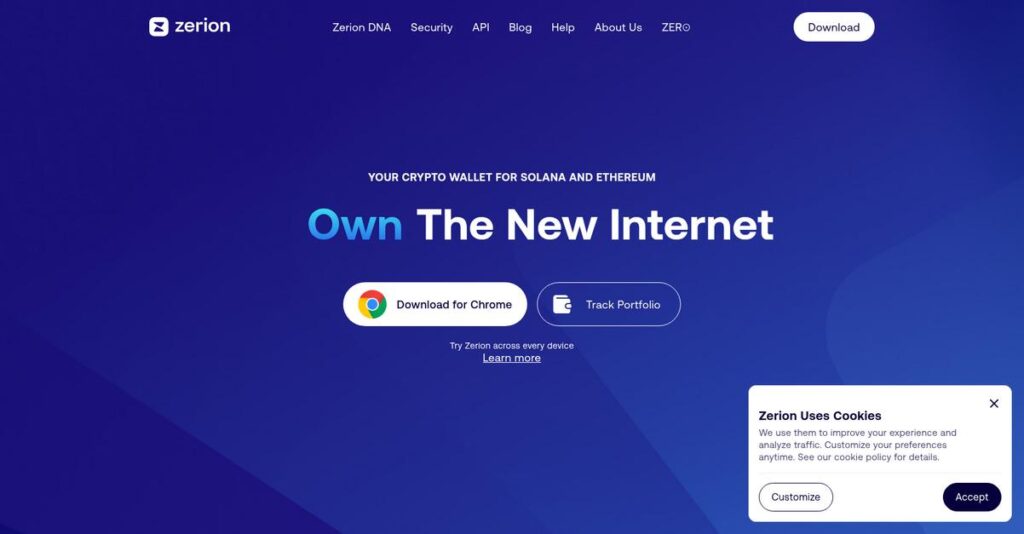 Zerion Homepage