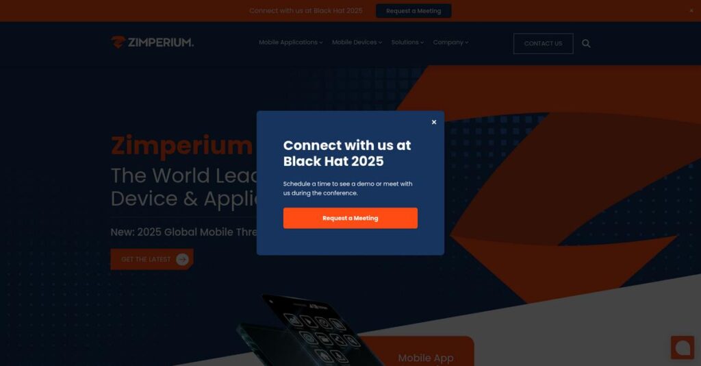 Zimperium Homepage