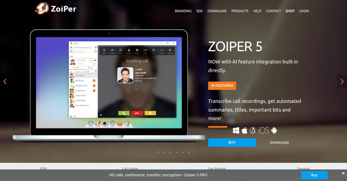Zoiper Homepage