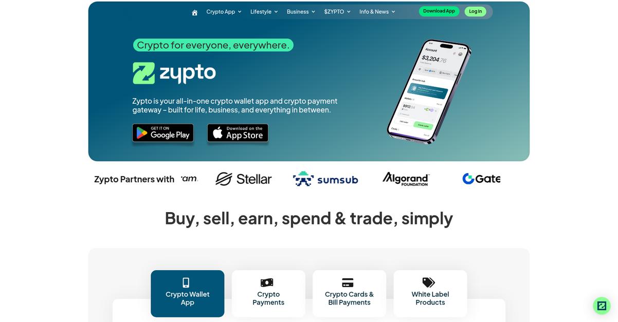 Zypto Homepage