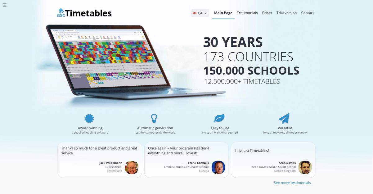 A Sc Timetables Homepage
