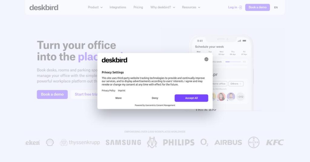 deskbird Homepage