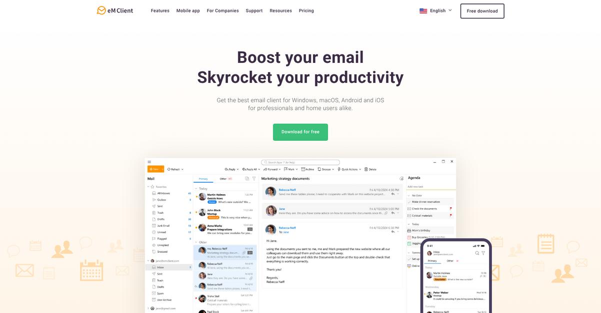 E M Client Homepage