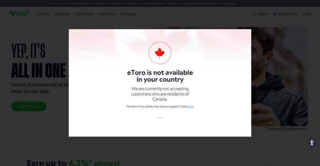eToro Homepage