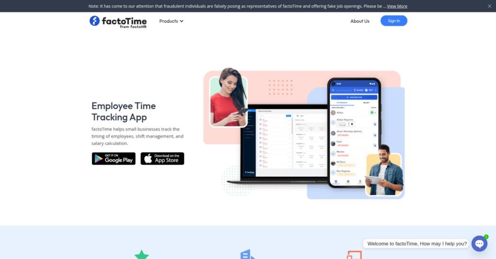 factoTime Homepage