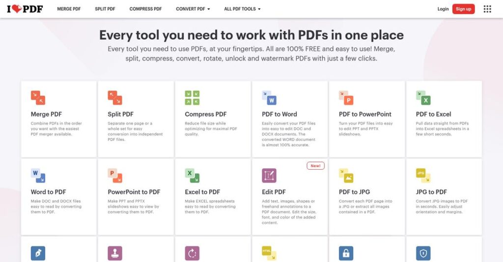 iLovePDF Homepage