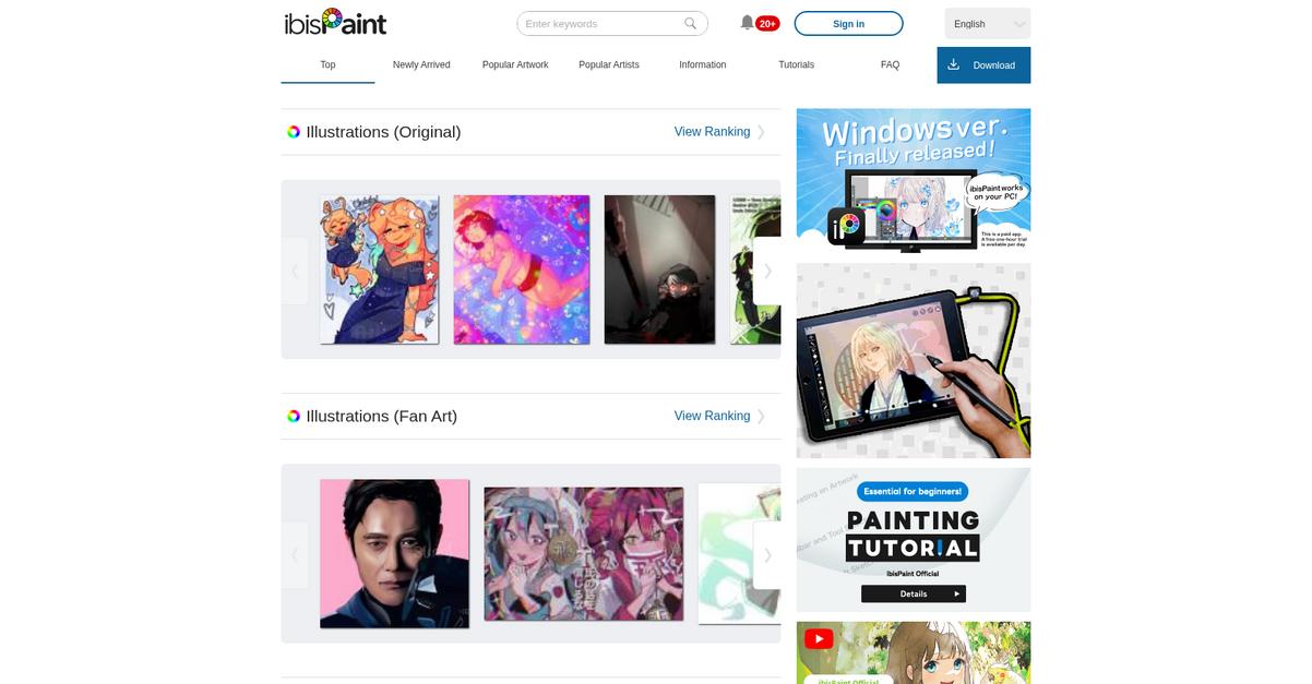 Ibis Paint Homepage