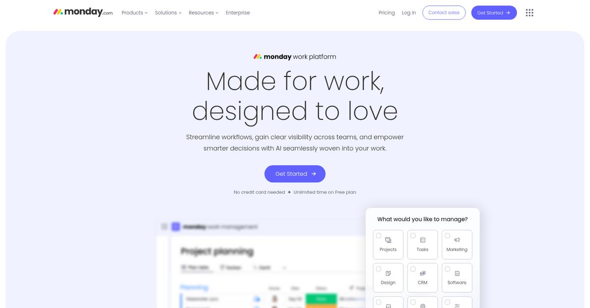 Monday.Com Homepage