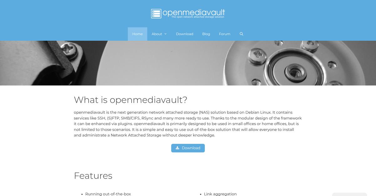 Openmediavault Homepage